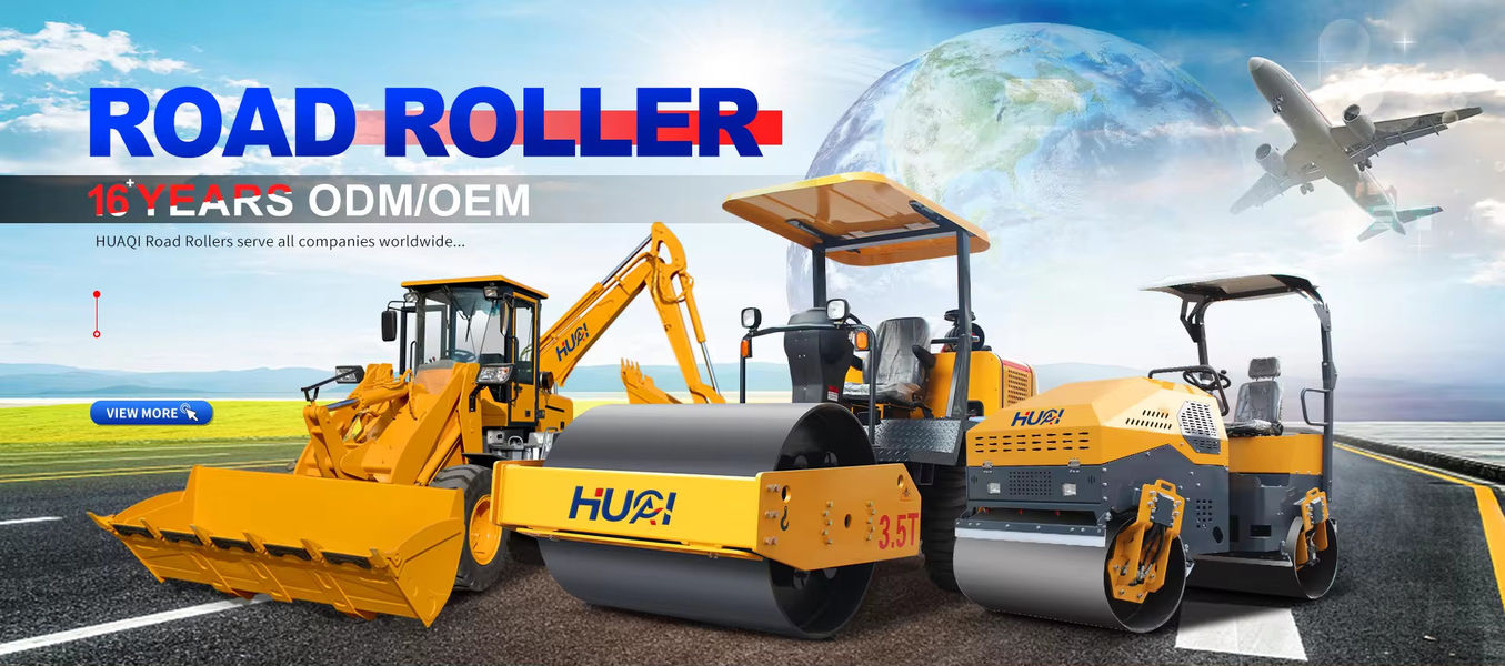 Buitengewerkte wegroller
