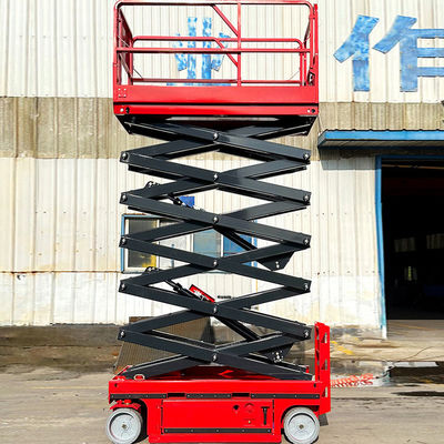 8 m zelfrijdend werkplatform in de lucht met batterij en 48 V/4,5 kW hefvermogen