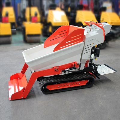 Hoog werkend rendement Ton Crawler Mini Rubber Vibration Diesel Dumper Zelfladen