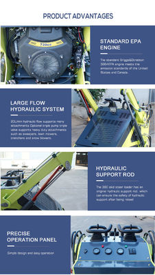 Officiële Kleine Skid Steer Loader met Multi-Function Attachment Huade Hydraulische Klep