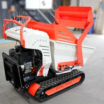 800 kg laadvermogen Mini Crawler Dumper met 6,5 pk motor en hydraulische stroom 28,8 L