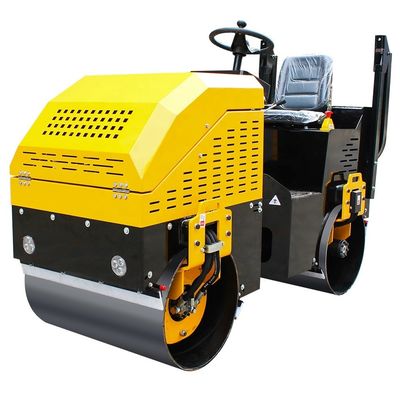 Doppeltrommel trillingsrol 1 ton compactor voor grondcompressie in productie-installaties