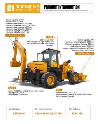 Kleinste elektrische wielladers met 150 mm wielbasis Mini Front End Loader