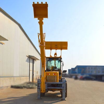 Compacte 4x4 Chinese mini bagger met BOXINHUASHENG hydraulische pomp