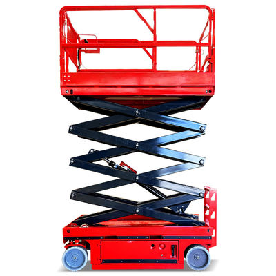 Batterij aangedreven 220v mobiele elektrische zelfrijdende hydraulische schaar liftplatform tafel