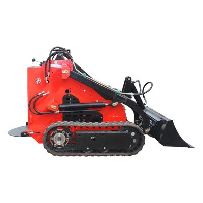 Stap achter de kruiper Mini Skid Steer Loader met rubberen sporen en 380 kg emmercapaciteit