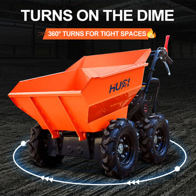 KYB Hydraulische klep 350 kg Nutteload benzine motor 4 wielen mini dumper/wiel dumper mini