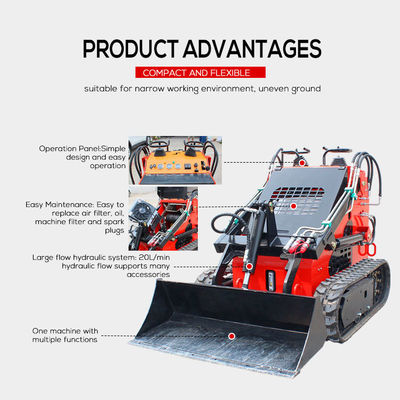 Luchtgekoelde koelmachine MOOG Hydraulische cilindercrawler skid steer loader voor moeilijk terrein