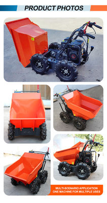 Hand trek touw terugspoel Start mini dumper truck met benzine motor vermogen en 125L emmer