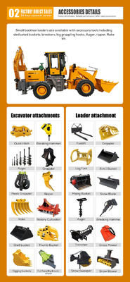 Bouwwerk Backhoe Loader HQ-WZ-25-30 met kleine afmetingen en professioneel ontwerp