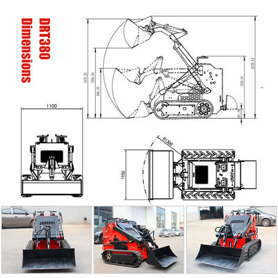Briggs Stratton Motor Mini Skid Steer Loader met Multi Functies