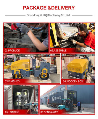 CHANGCHAI Motor Hydraulische trilling 1500kg Mini Road Roller Compactor voor gladde wegen