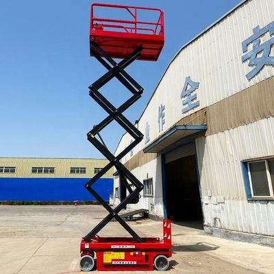 48V/4.5kw Motorvermogen 320kg Nominale belasting Hydraulisch wiel Mobiele schaar Lift Platform