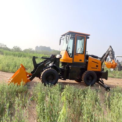 Gradeerbaarheid 30° HQ-WZ-8-12 Constructie Mini-lader Backhoe-lader met backhoe