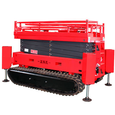 8m 10m crawler zelfrijdende schaarhefbaan met minimale bodemvrijheid