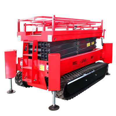 8m 10m crawler zelfrijdende schaarhefbaan met minimale bodemvrijheid