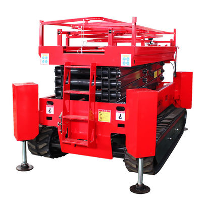 8m 10m crawler zelfrijdende schaarhefbaan met minimale bodemvrijheid