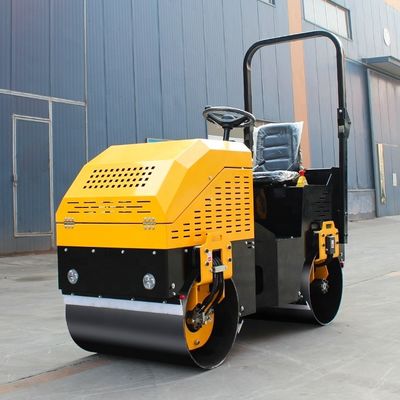 1000 kg vibratie mini wegcompactor dubbele trommel rijden op de weg roller voor de bouw
