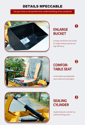 Kleine Mini Bucket Loader 300 kg 400 kg voor gemakkelijke bediening en materiaalbehandeling