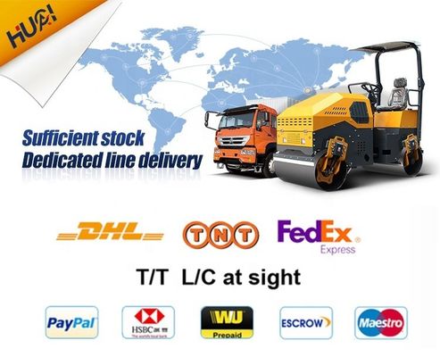 Brandstoftankcapaciteit 5,5 L 1000 kg Rubber Wheel Road Roller voor bouwwerkzaamheden