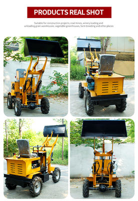 Kleine landbouw 850 kg Elektrische Mini Front End Compact Battery Wheel Loader met betaalbare