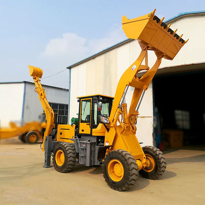 Bouwwerk Dieselmotor voorlader Backhoe loader met 3 ton wiellader