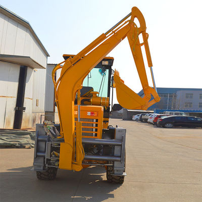 Bouwwerk Dieselmotor voorlader Backhoe loader met 3 ton wiellader