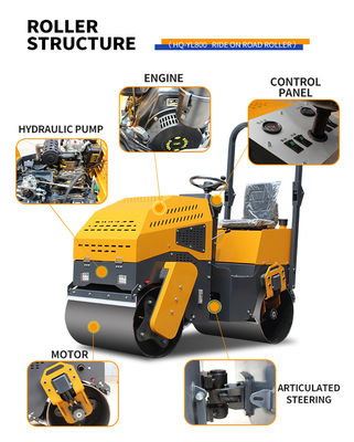 30% Grade Ability Hydraulische dieselmotor Handmatige wegroller met KYB Hydraulische pomp