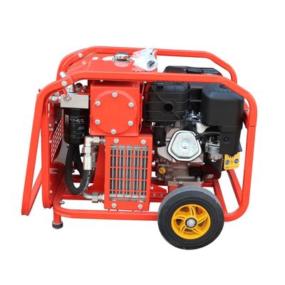 Hydraulische eenheid met een hoog doorstromingsproces voor reddingsapparatuur met benzinemotor