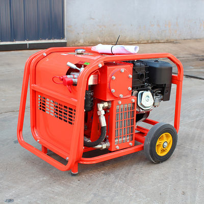 Hydraulische eenheid met een hoog doorstromingsproces voor reddingsapparatuur met benzinemotor