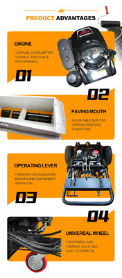 Lichte tweewiel aandrijving Mini Paver met Honda EPA motor en MOOG Hydraulische pomp
