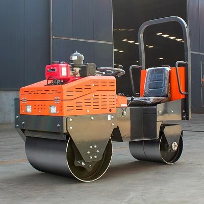 Elektrische start 0,8 ton Diesel dubbel trommel rijden op de weg Roller voor een soepele werking