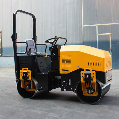 Volledig hydraulische 2 ton rijbare dubbele trommel trillingsrolcompressor met CHANGCHAI-motor