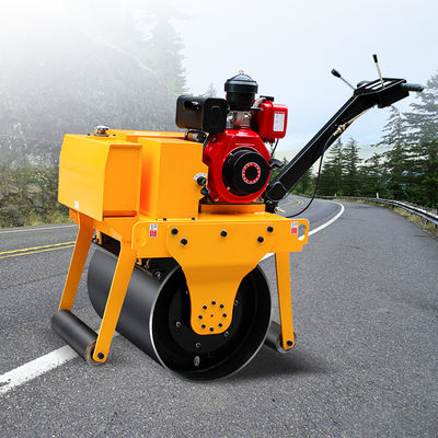 20KN Spannende kracht HQ-YL600 Enkele trommel Mini Walk Behind Trilwegwals Handwalsverdichter