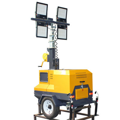 7m aanhangwagen handopheffing mobiele verlichting toren 4va4000 voor 12 uur continue werking