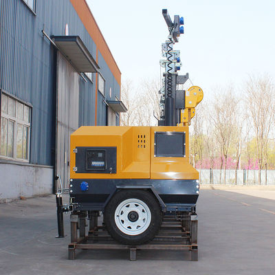 7m aanhangwagen handopheffing mobiele verlichting toren 4va4000 voor 12 uur continue werking