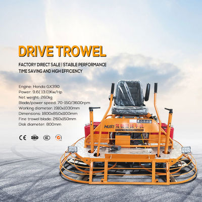 Hoog werkend rendement Ride On Power Trowel Machine voor het afwerken van betonnen oppervlakken