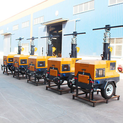 220v Invoerspanning Mobiele diesel aanhangwagen Power Led Light Tower met draagbaar ontwerp