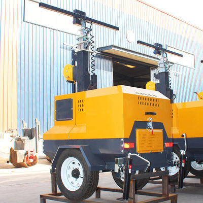 220v Invoerspanning Mobiele diesel aanhangwagen Power Led Light Tower met draagbaar ontwerp