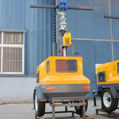 220v Invoerspanning Mobiele diesel aanhangwagen Power Led Light Tower met draagbaar ontwerp