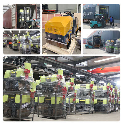 1 ton trillende tandemcompressor Rijd op de weg Roller Mini Asfalt wegcompressor Roller