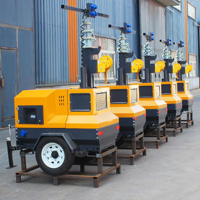 220v Pushcart Type 5M Manual Rod LED Mobile Light Tower 200W 300W 400W IP-Standaard
