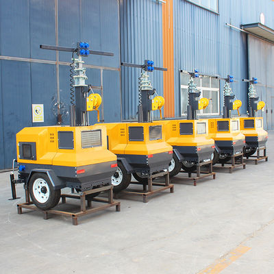 220v Pushcart Type 5M Manual Rod LED Mobile Light Tower 200W 300W 400W IP-Standaard