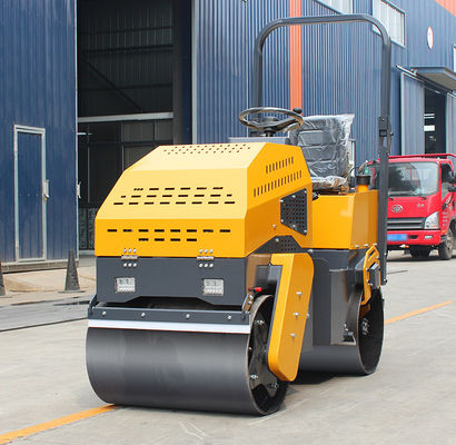 1 ton trillende asfaltcompressor met dubbele trommelrol en ChangchaiL12-motor
