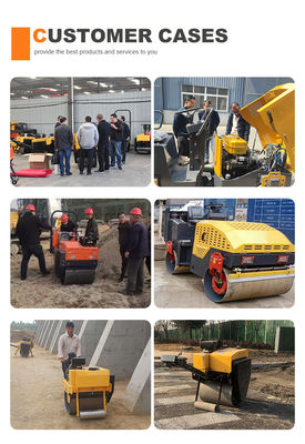 88 kw YUNNEI Motor HQ-YL8000 8 ton Vibratorische wegroller voor asfaltbouw