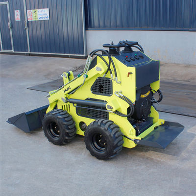 Mini skid steer loader met boor en draaiende screening emmer voor verschillende terreinen
