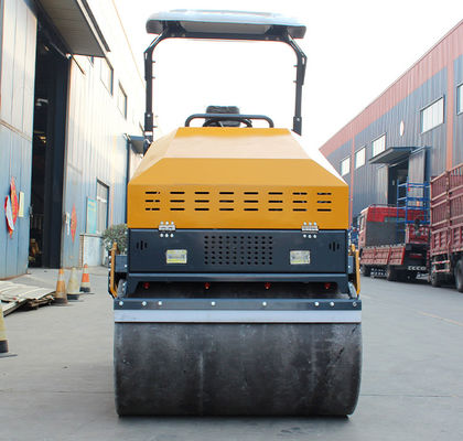 Huade Hydraulische Pomp HQ-YL1200 3 ton Dubbel Drum Vibratory Mini Road Roller Compactor