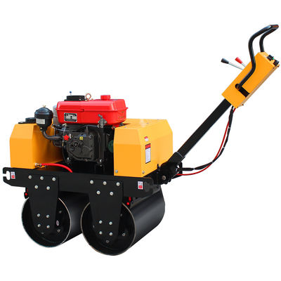 500 kg Mini Asfalt Vibratory Road Roller Compactor Machine voor het lopen achter een dubbele trommel