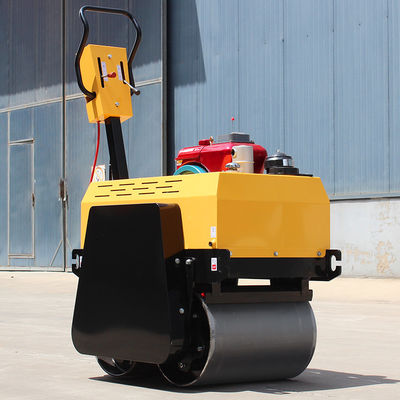 500 kg Mini Asfalt Vibratory Road Roller Compactor Machine voor het lopen achter een dubbele trommel
