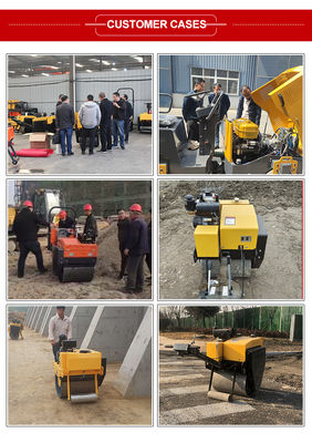 35KN Exciting Force 540mm Drum Diameter Mini Road Roller met Handmatige Hydraulische Compactor